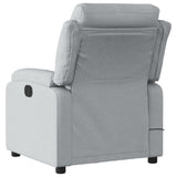 Massage Recliner Chair Light Grey Fabric - Top-Down View
