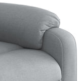 Massage Recliner Chair Light Grey Fabric - Extra Image