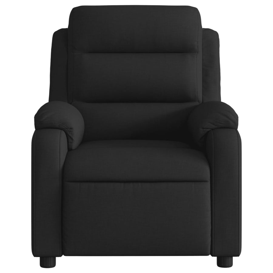 Massage Recliner Chair Black Fabric