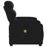 Massage Recliner Chair Black Fabric - Low Angle