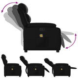 Massage Recliner Chair Black Faux Leather - 45-Degree Angle