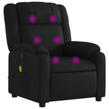 Massage Recliner Chair Black Faux Leather - Front View