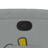 Massage Recliner Chair Light Grey Fabric