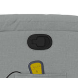 Massage Recliner Chair Light Grey Fabric - Extra Image