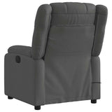 Massage Recliner Chair Dark Grey Fabric - Top-Down View