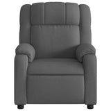 Massage Recliner Chair Dark Grey Fabric - Close-Up Angle