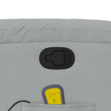 Massage Recliner Chair Light Grey Fabric - Extra Image