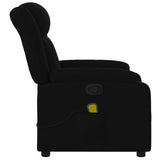 Massage Recliner Chair Black Fabric - Low Angle
