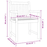 Garden Chairs 6 pcs 56x55.5x90 cm Solid Wood Acacia - Low Angle