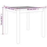 3 Piece Garden Dining Set Solid Wood Acacia - Extra Image