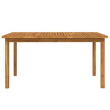 5 Piece Garden Dining Set Solid Wood Acacia - Close-Up Angle
