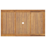 5 Piece Garden Dining Set Solid Wood Acacia - Low Angle