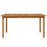 7 Piece Garden Dining Set Solid Wood Acacia - Close-Up Angle