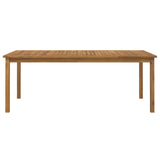 7 Piece Garden Dining Set Solid Wood Acacia - Close-Up Angle