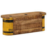 Storage Bench/Sideboard 120x30x40 cm Solid Wood Reclaimed - Front View