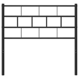 Metal Headboard Black 90 cm - Side View
