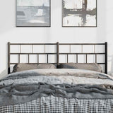 Metal Headboard Black 137 cm Double - Side View