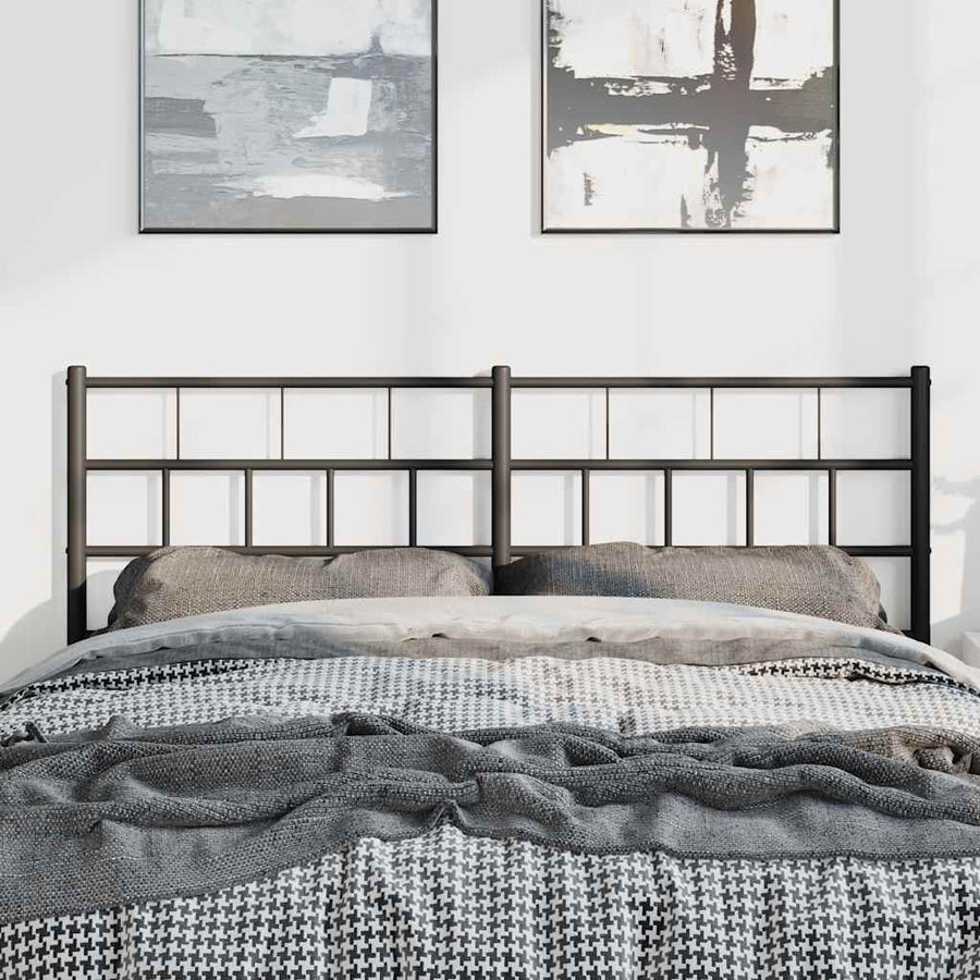 Metal Replace Headboard Black 135 cm