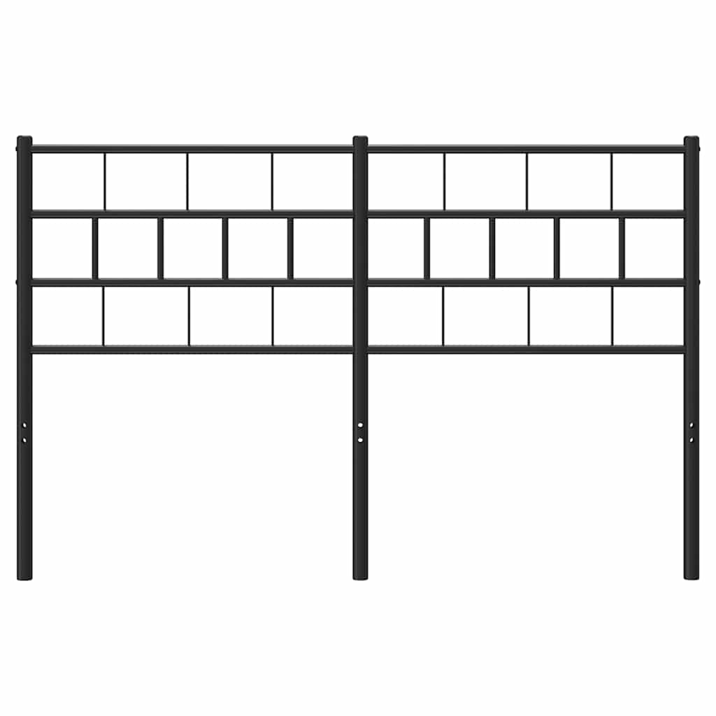 Metal Replace Headboard Black 135 cm