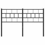 Metal Replace Headboard Black 135 cm