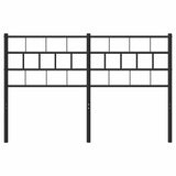 Metal Headboard Black 137 cm Double - Top-Down View