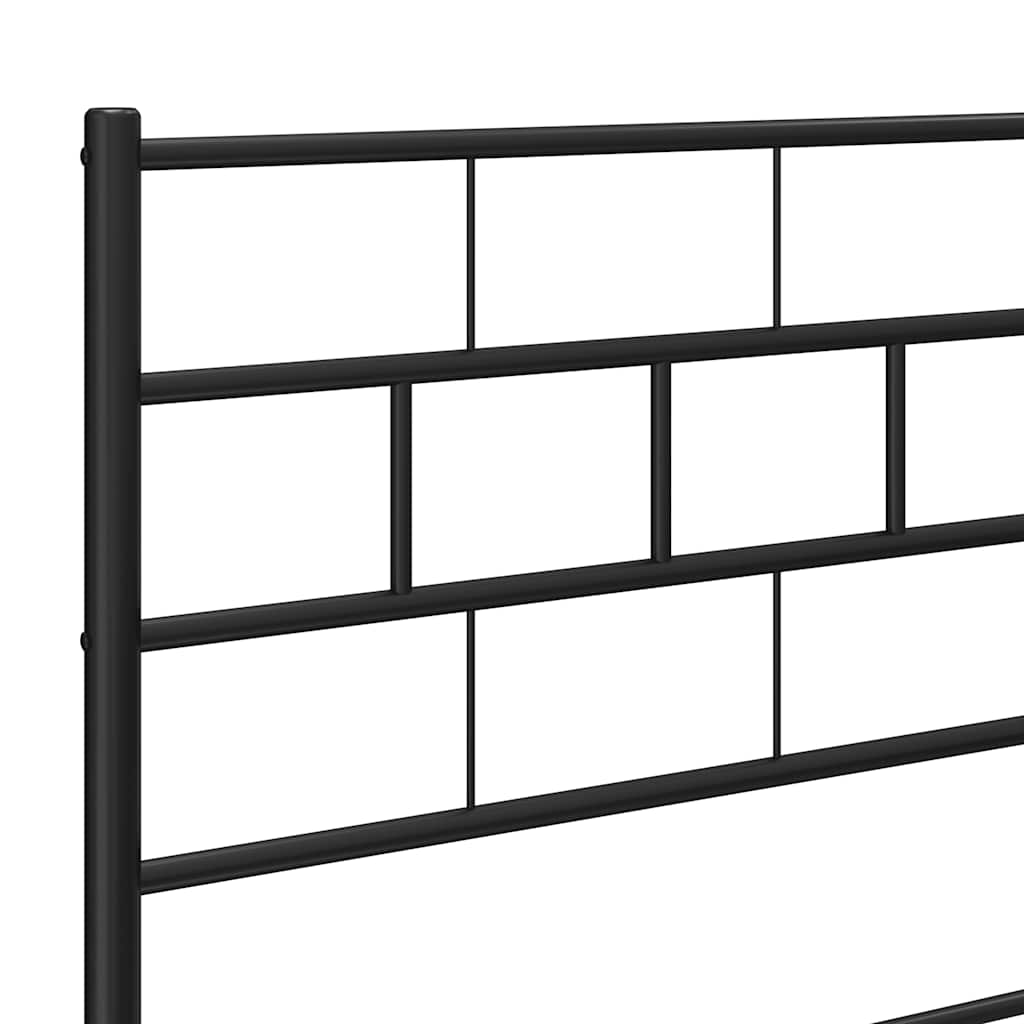 Metal Headboard Black 137 cm Double