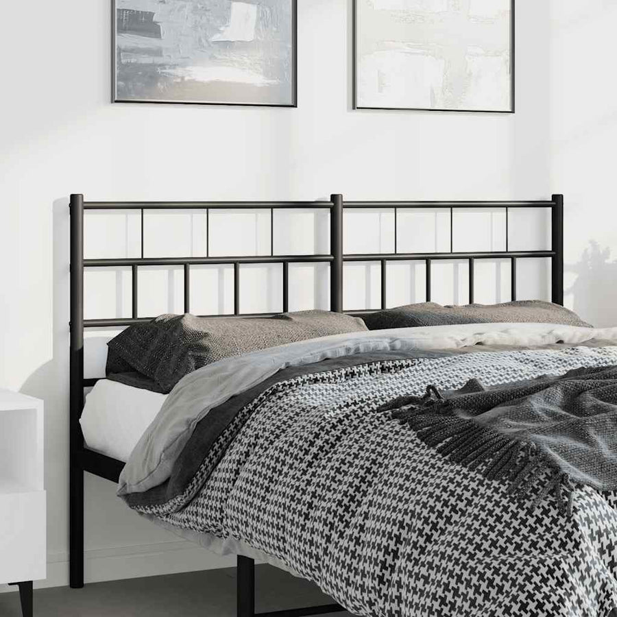 Metal Replace Headboard Black 135 cm