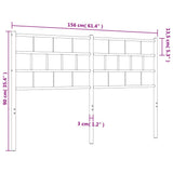 Metal Replace Headboard Black 150 cm