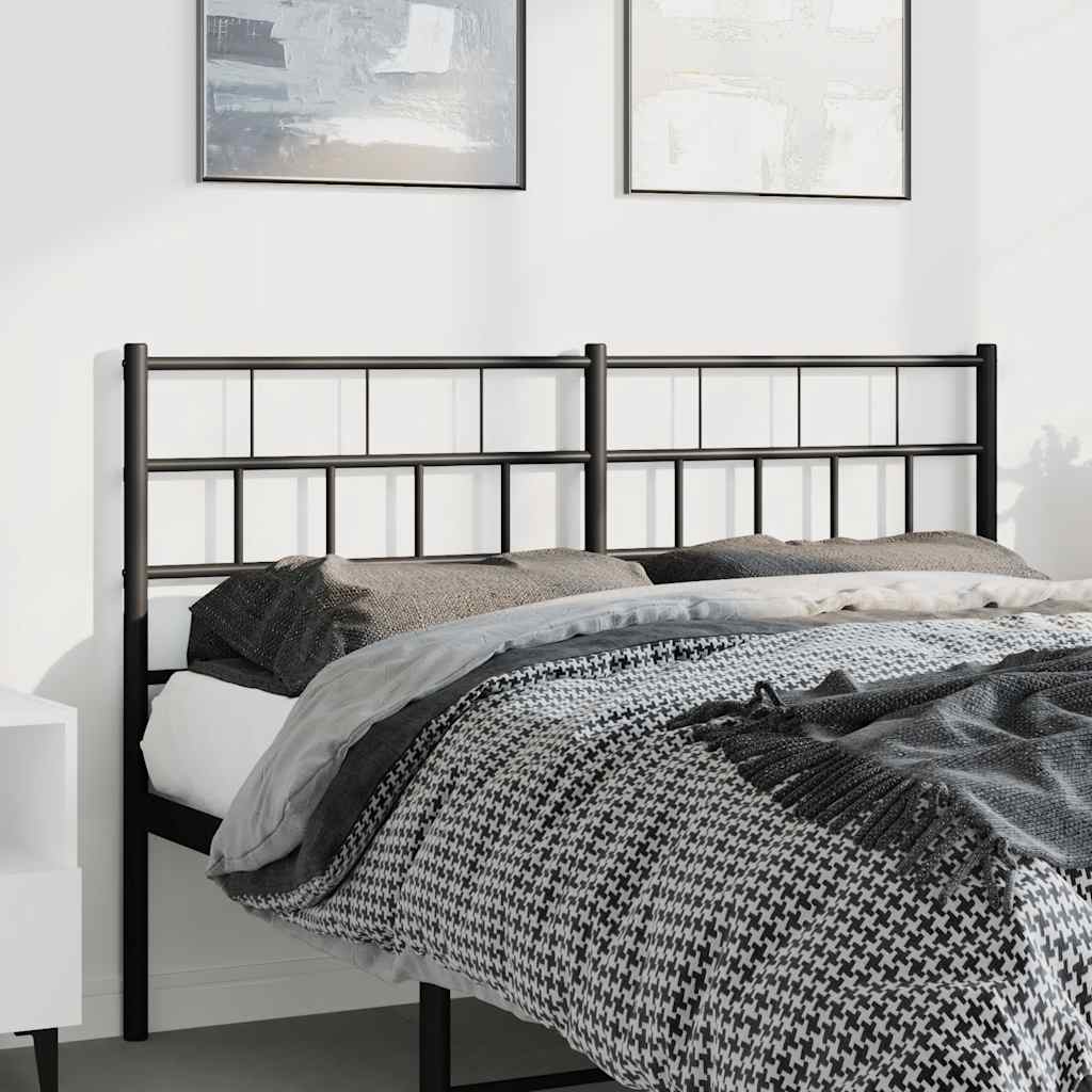 Metal Replace Headboard Black 150 cm