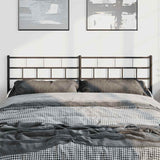 Metal Headboard Black 183 cm King - Side View