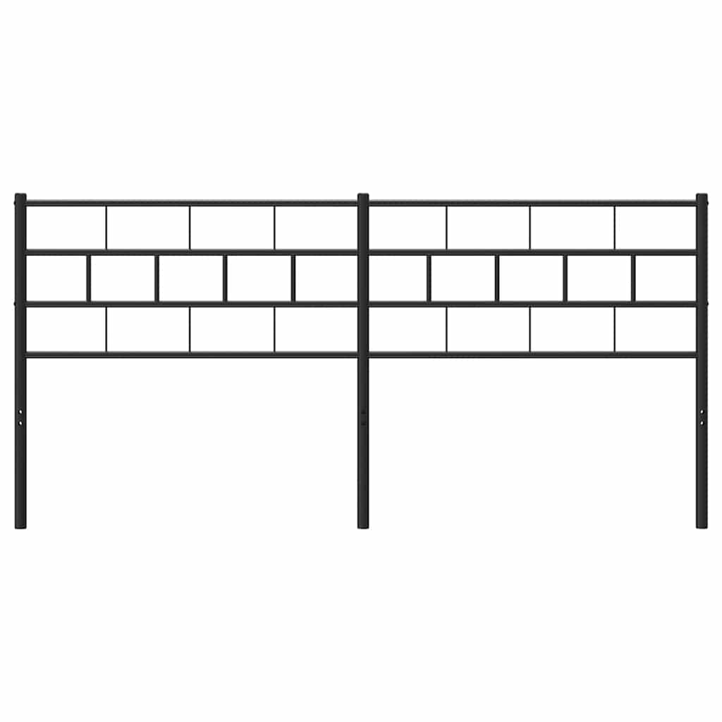 Metal Replace Headboard Black 180 cm