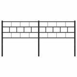 Metal Headboard Black 183 cm King - Top-Down View