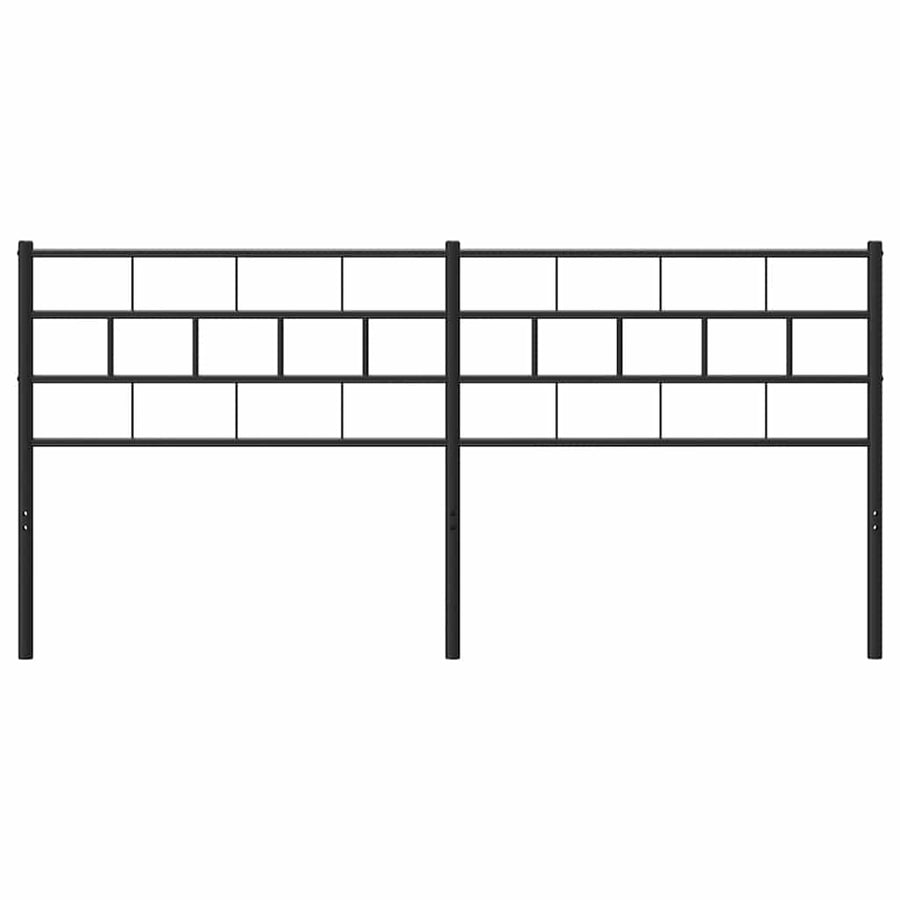 Metal Replace Headboard Black 180 cm