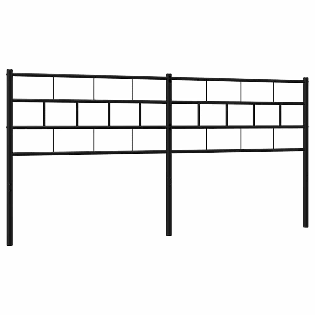 Metal Replace Headboard Black 180 cm