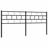 Metal Headboard Black 183 cm King - Rear View