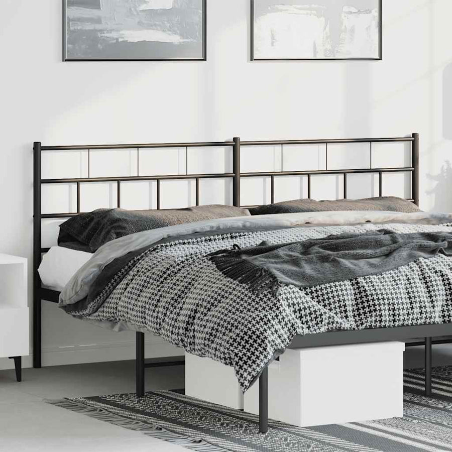 Metal Replace Headboard Black 180 cm