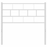 Metal Headboard White 90 cm - Side View