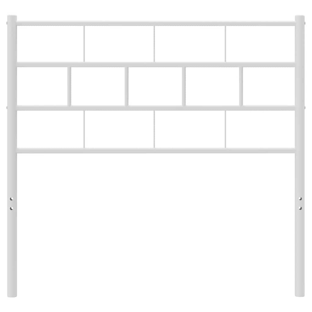 Metal Headboard White 107 cm King Single