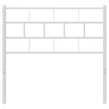 Metal Headboard White 107 cm King Single - Side View