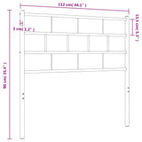 Metal Headboard White 107 cm King Single - Rear View