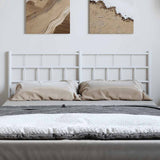 Metal Headboard White 137 cm Double - Side View