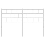 Metal Headboard White 137 cm Double - Top-Down View