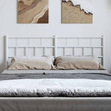 Metal Headboard White 152 cm Queen - Side View