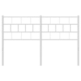 Metal Headboard White 152 cm Queen - Top-Down View