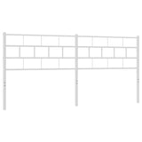 Metal Headboard White 183 cm King - Front View