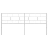 Metal Headboard White 183 cm King - Top-Down View
