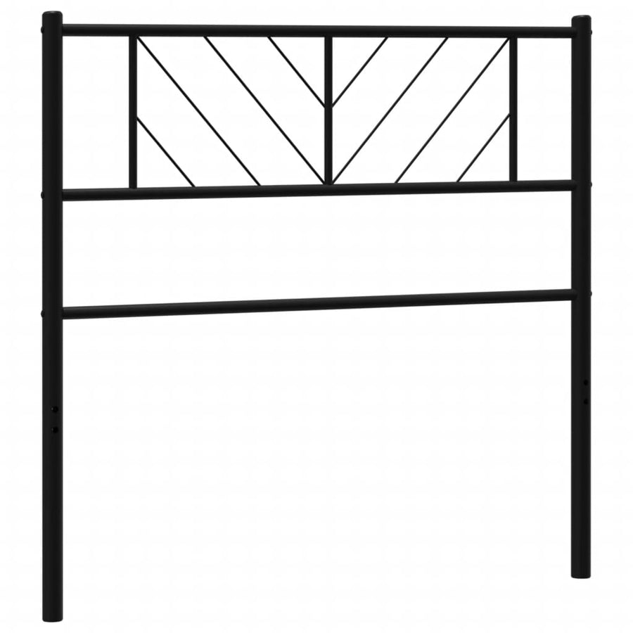 Metal Replace Headboard Black 90 cm