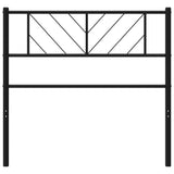 Metal Replace Headboard Black 90 cm