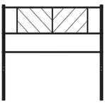 Metal Replace Headboard Black 90 cm