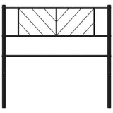 Metal Replace Headboard Black 107 cm